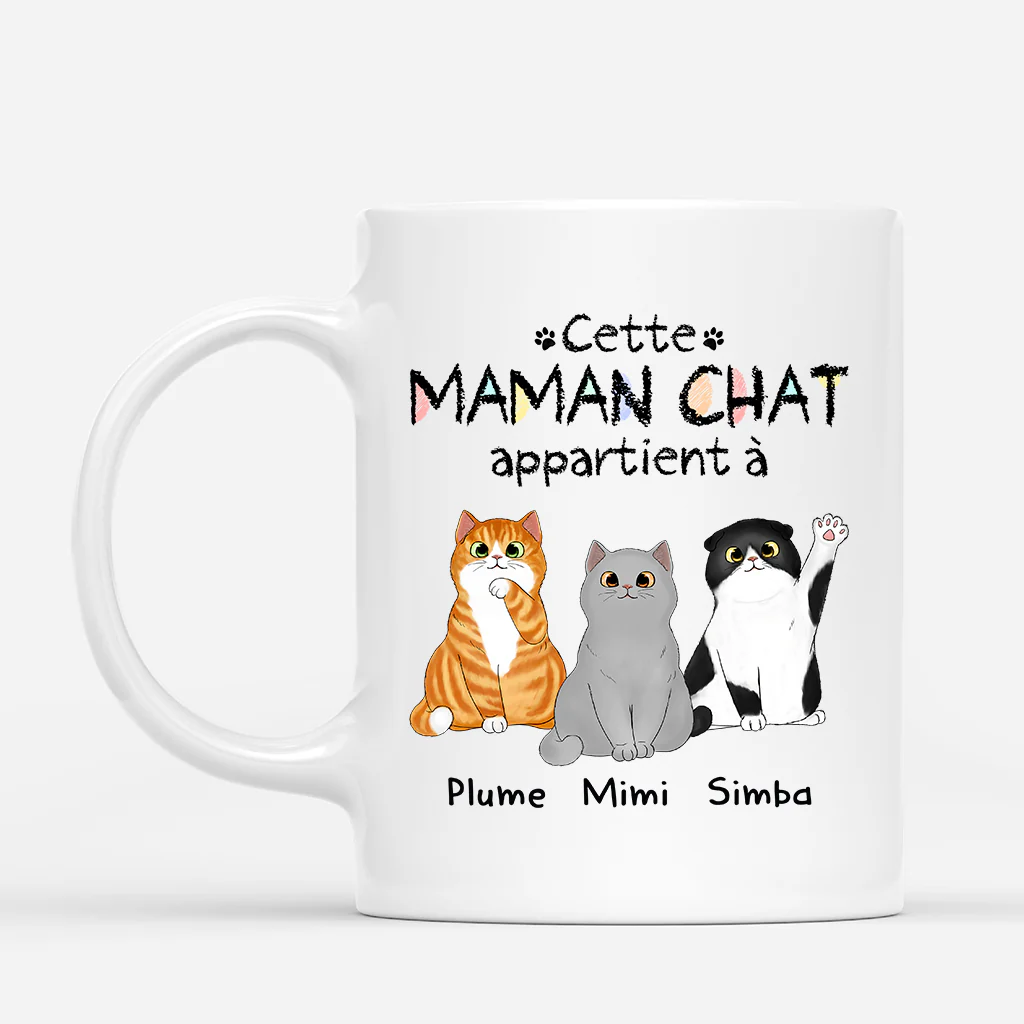 Mug chat personnalisé – Ce papa chat appartient à...