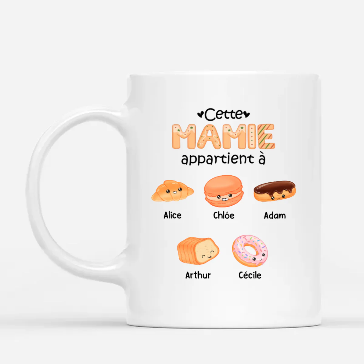 Mug Cette Mamie/Maman Appartient à Types de Pain Personnalisé
