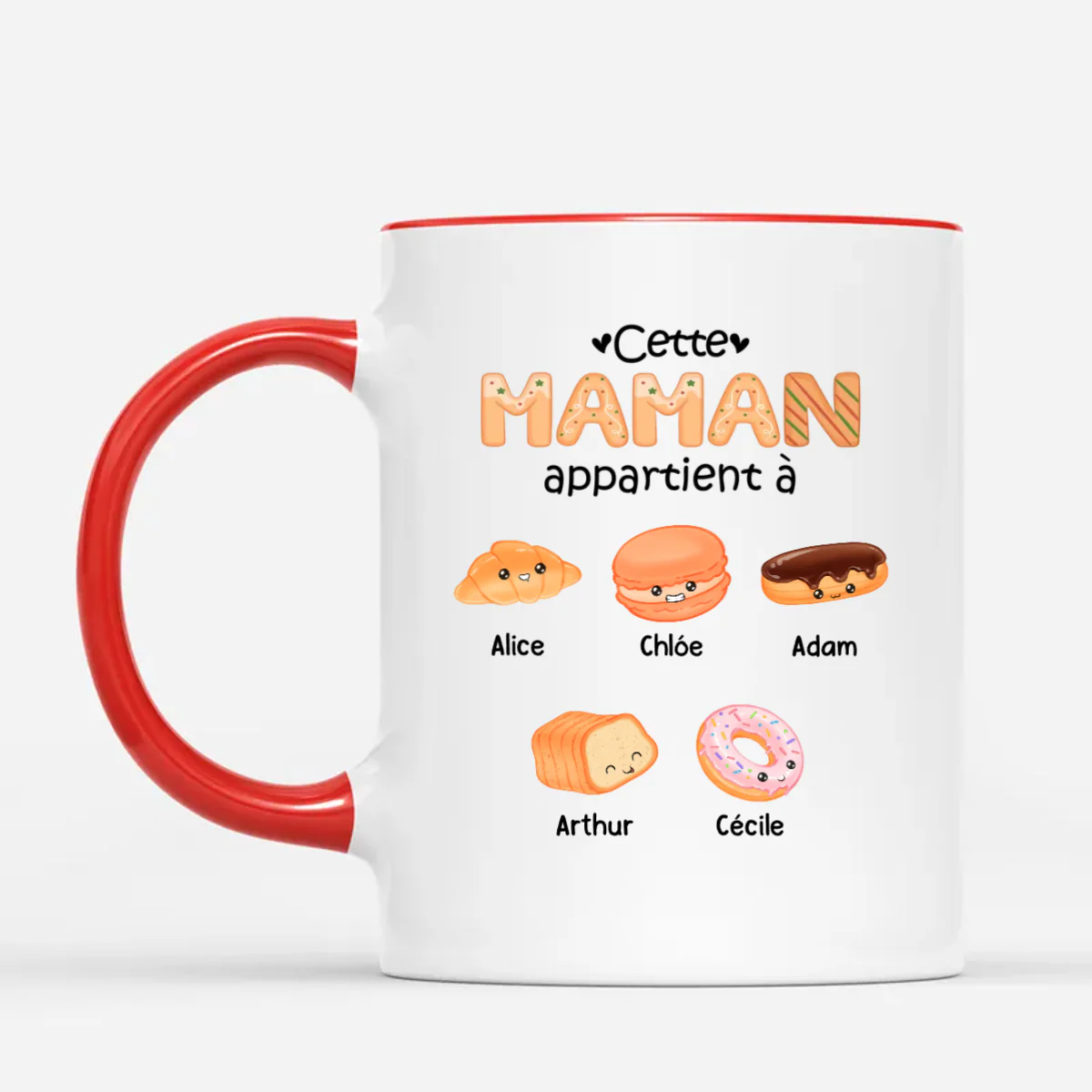 Mug Cette Mamie/Maman Appartient à Types de Pain Personnalisé - Image 2