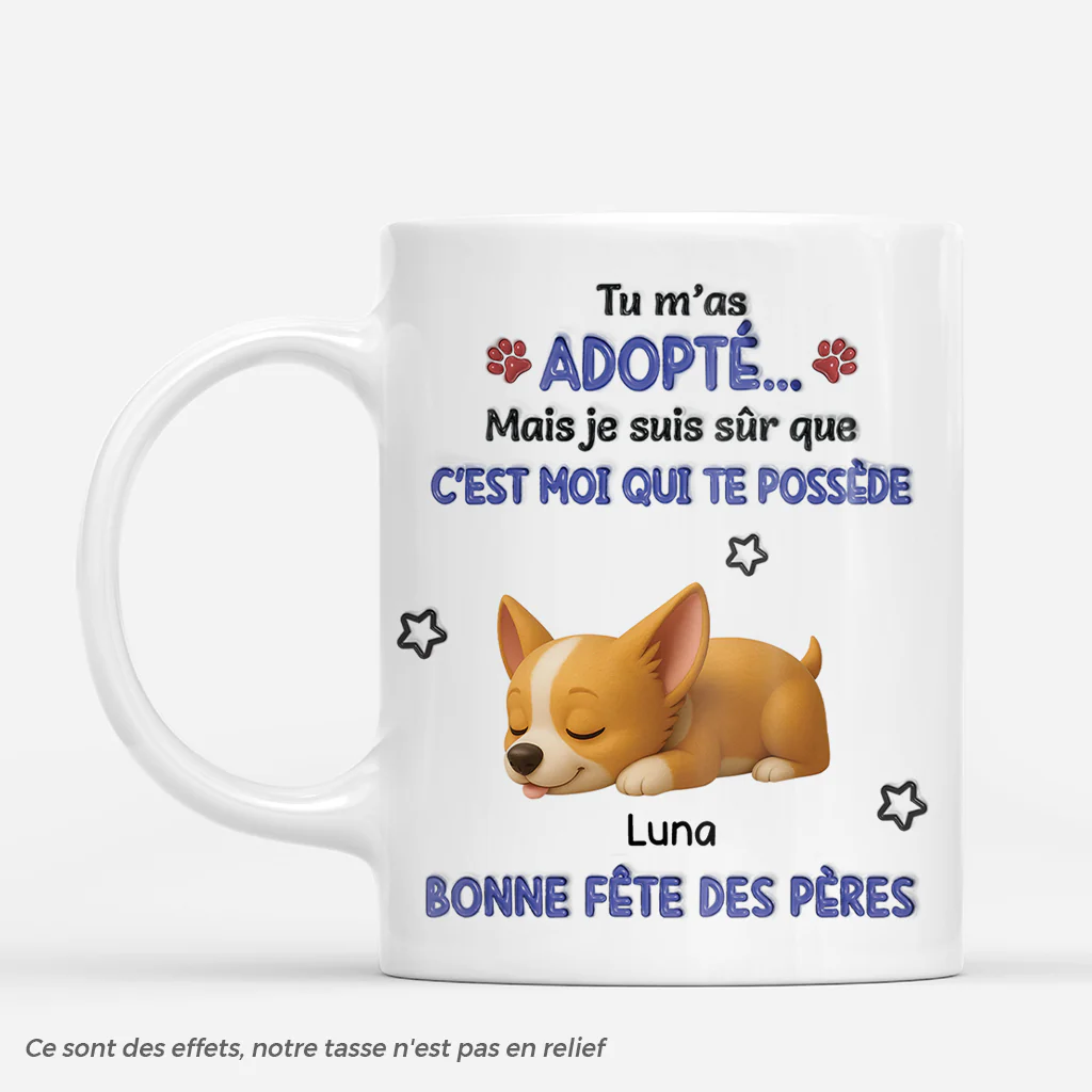 Mug Chien Personnalisé - Cadeau Fête Des Mères Avec Chien