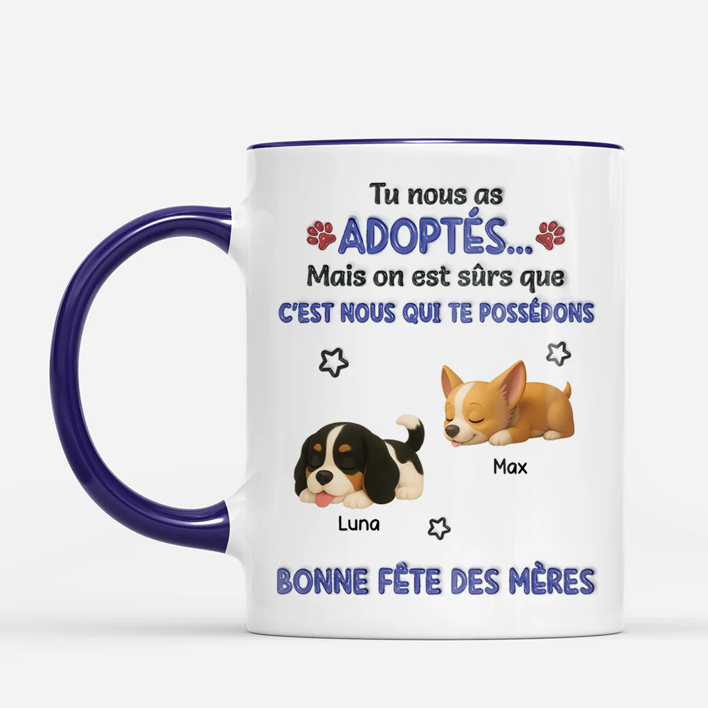Mug Chien Personnalisé - Cadeau Fête Des Mères Avec Chien - Image 2