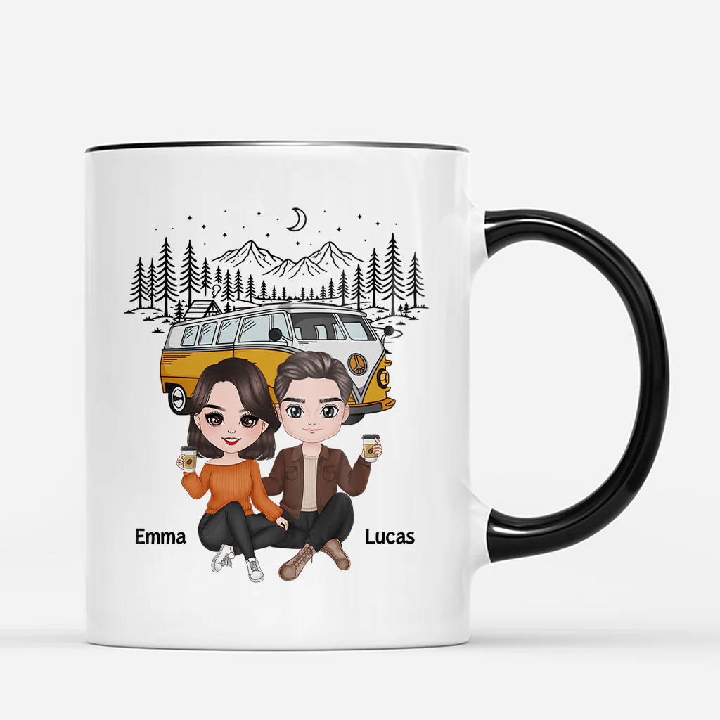 Tasse Couple Amoureux | Partenaires De Camping Personnalisé - Image 3