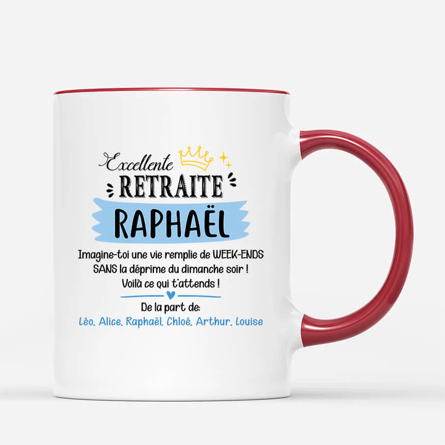 Tasse Personnalisée Retraite - Excellente Retraite - Image 3