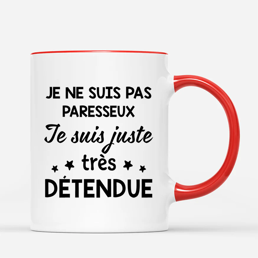 Mug Humour Personnalisé - Je Ne Suis Pas Paresseuse - Image 3
