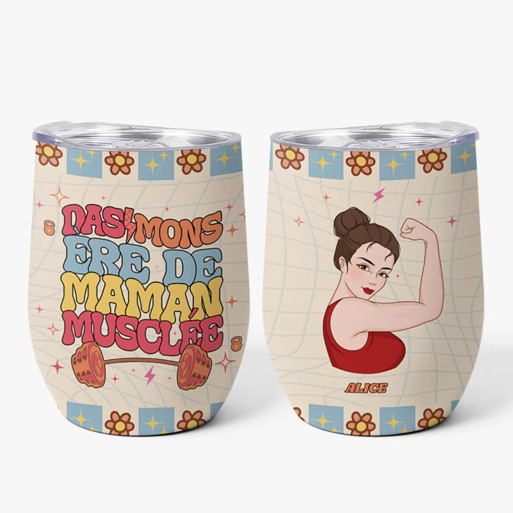 Cadeaux Personnalisés Pour Maman | Mug Isotherme 355ml Dans Mon Ère De Maman Musclée