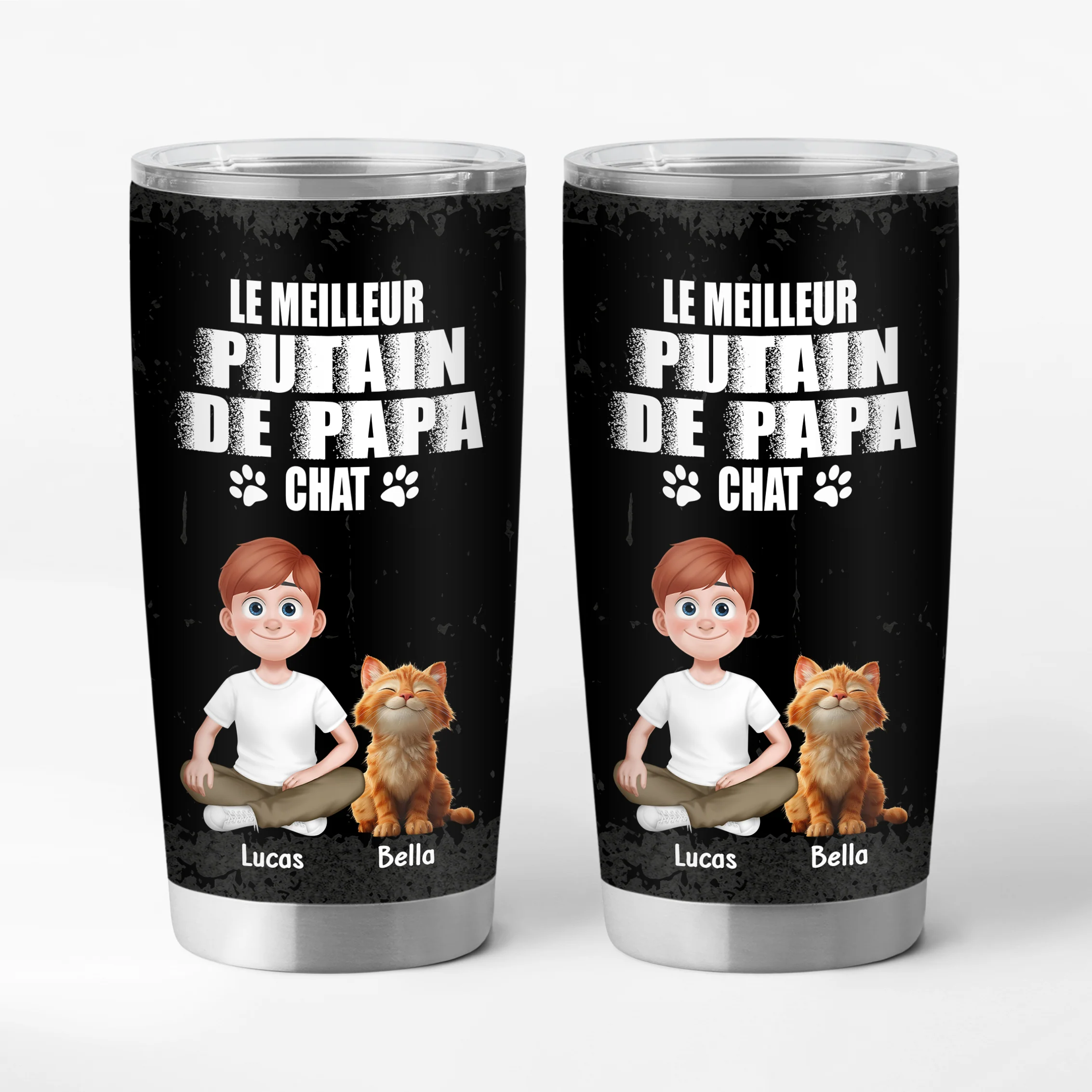 Mug Isotherme Personnalisable 590ml Avec Chat - Meilleure Maman Chat