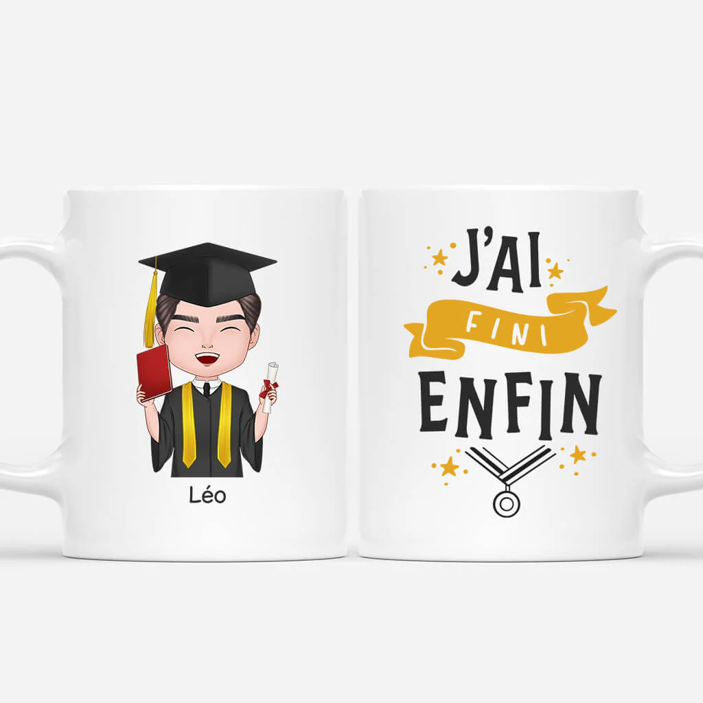 Mug J'ai Fini, Enfin Personnalisé