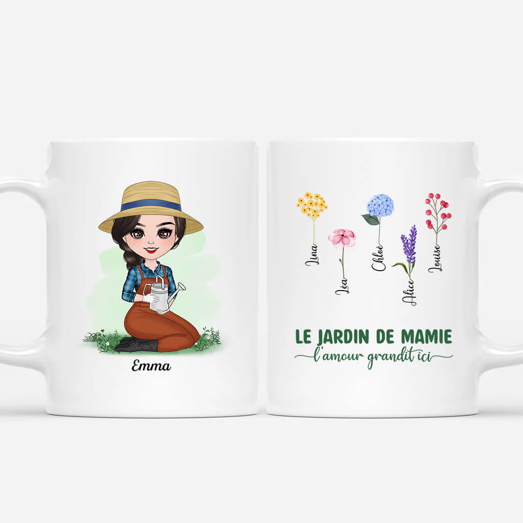 Mug Jardin De Maman/Mamie Personnalisé