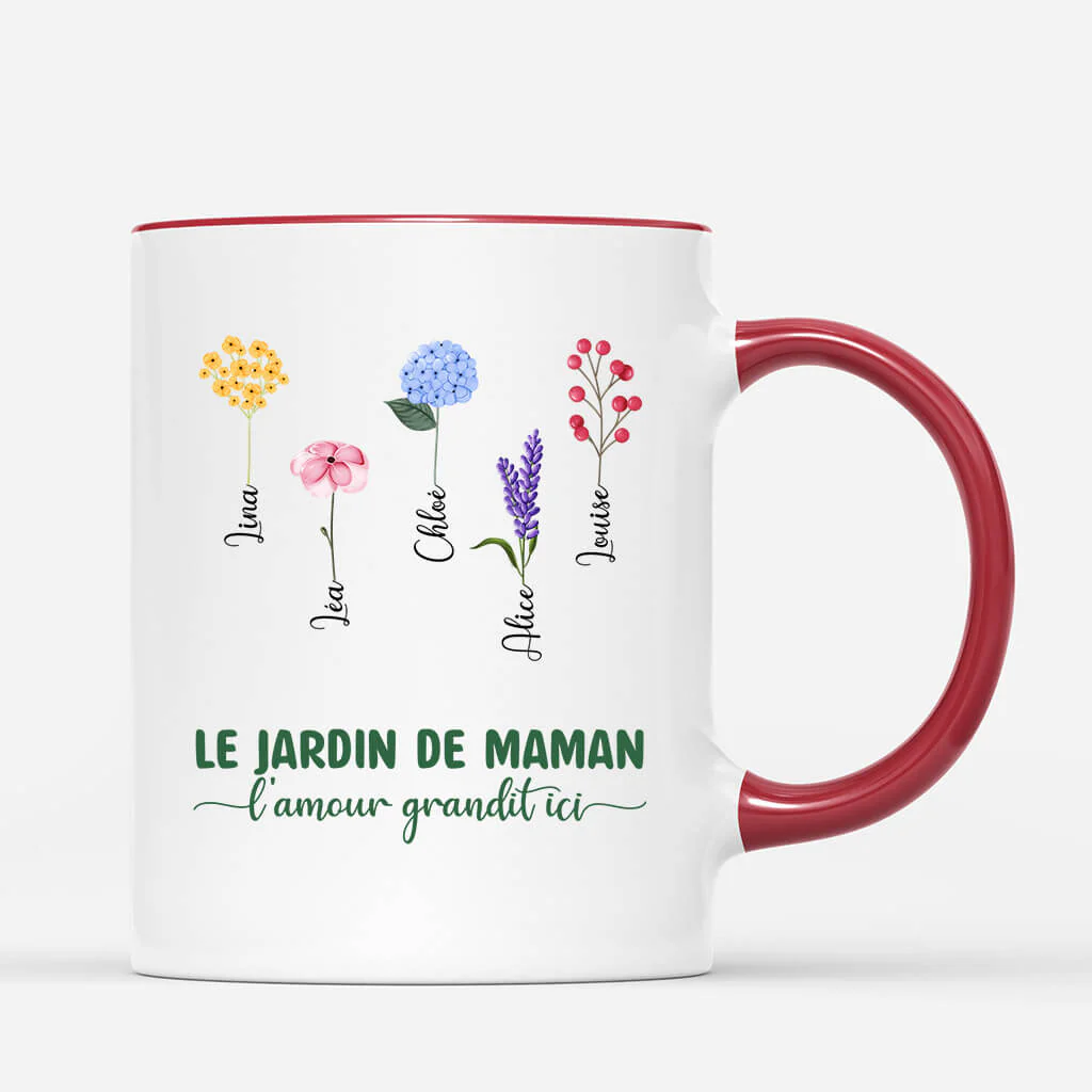 Mug Jardin De Maman/Mamie Personnalisé - Image 3