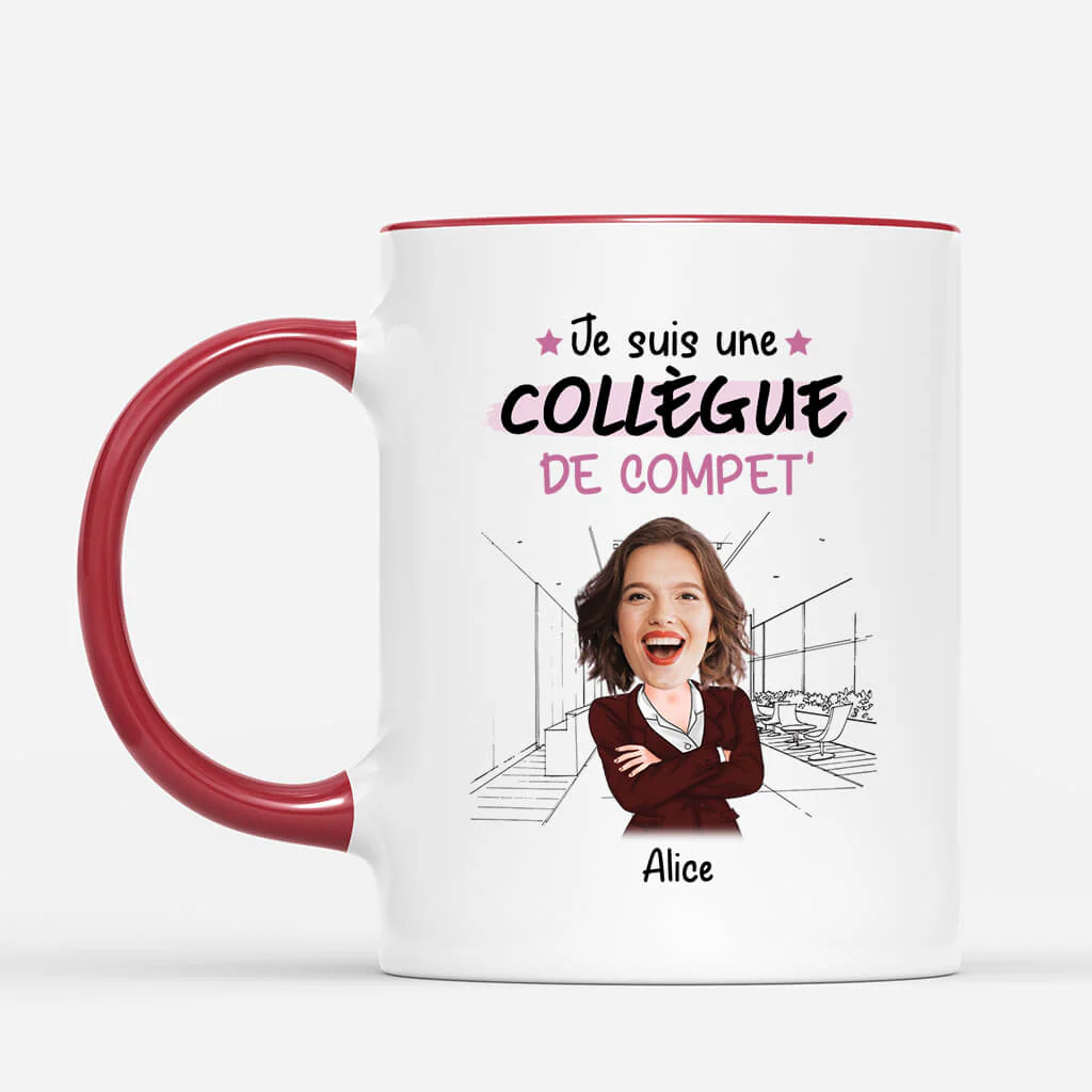Mug Personnalisé Super Collegue | Je Suis Une Collegue De Compet - Image 2