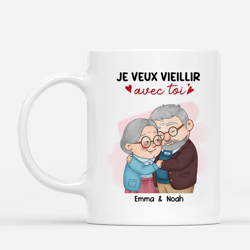 Tasse Personnalisée Famille | Je Veux Vieillir Avec Toi Mug