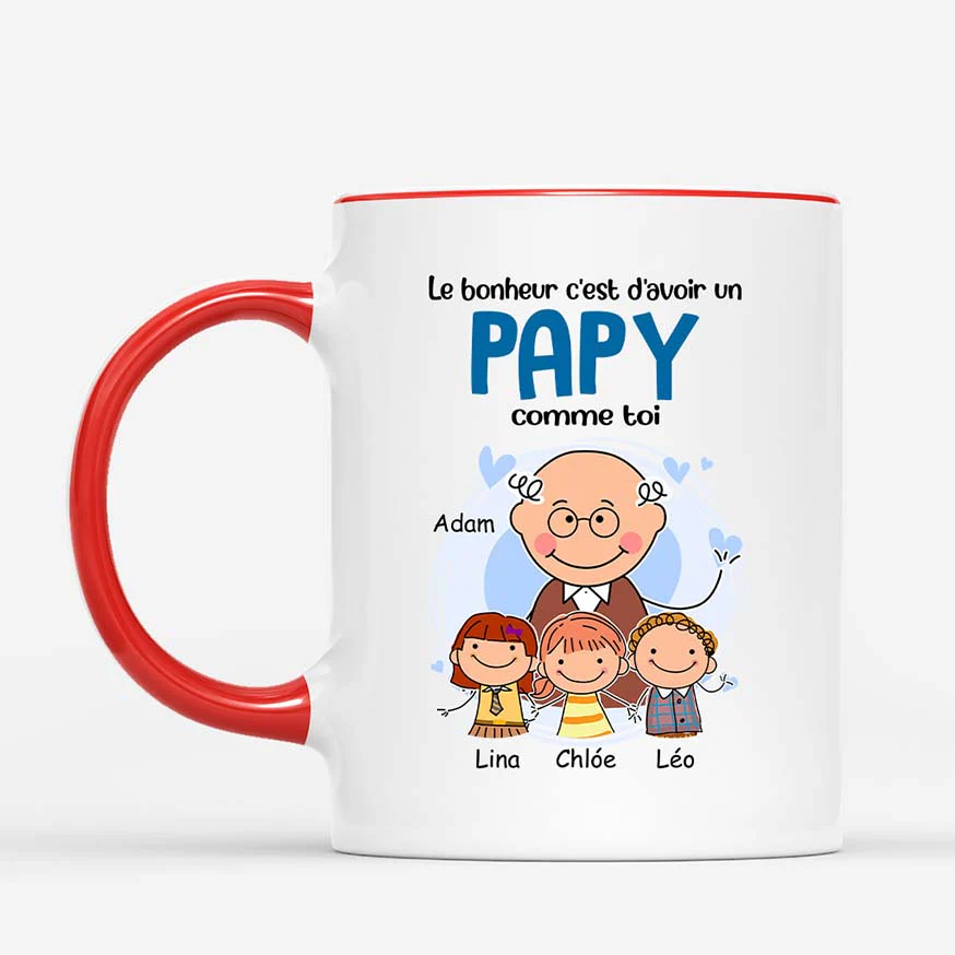 Mug Le Bonheur C'est D'avoir Une Mamie Comme Toi Personnalisé - Image 2
