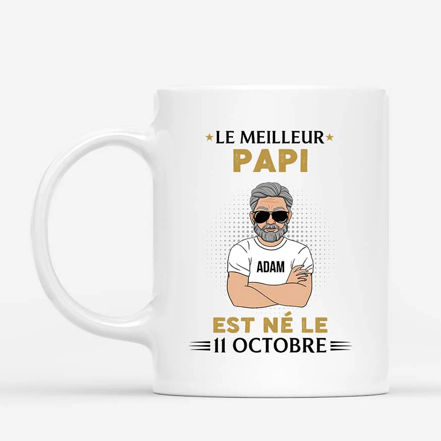 Tasse Personnalisée – Le Meilleur Papa Est Né