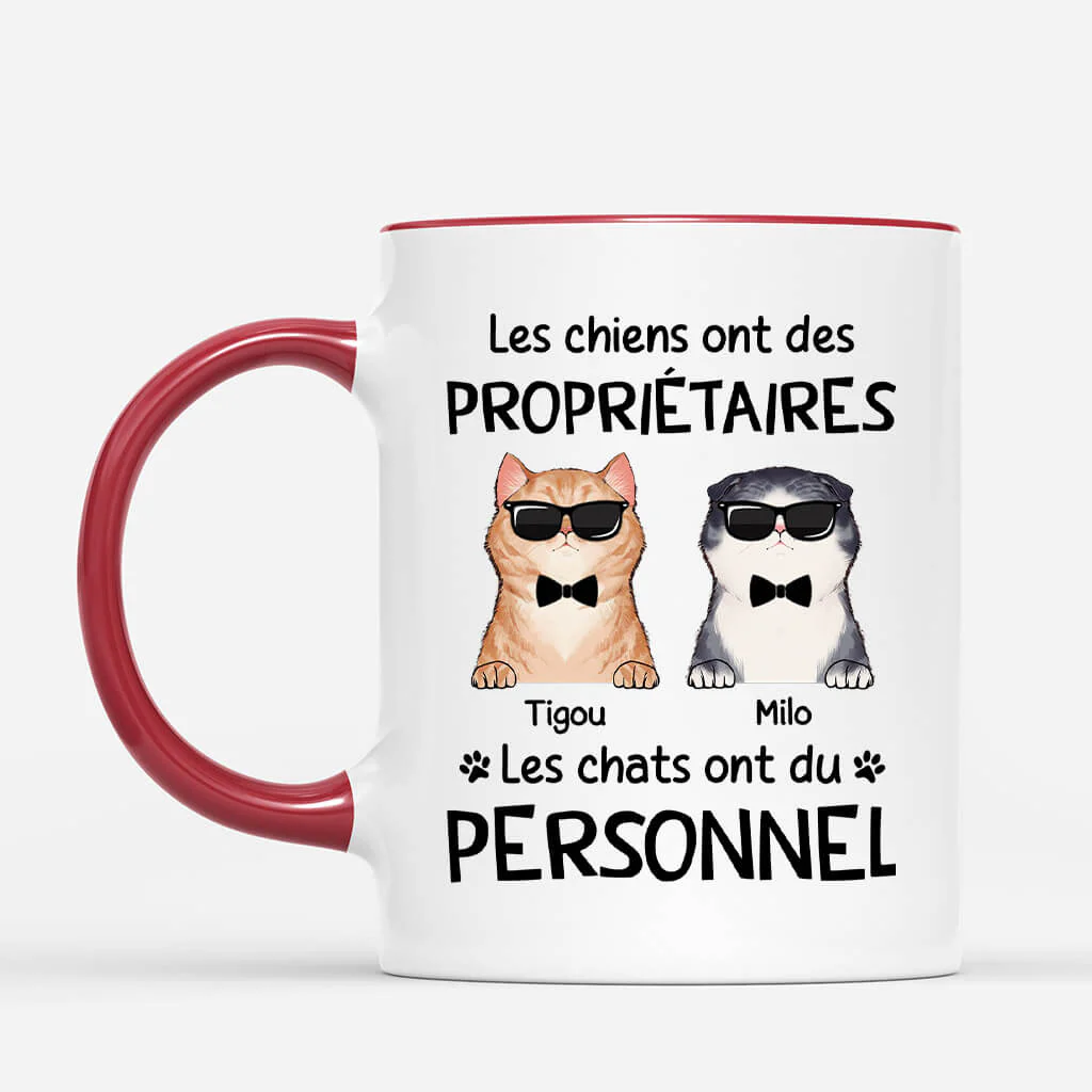 Mug personnalisé chien – Les chiens ont des propriétaires | Cadeau Amusant - Image 2