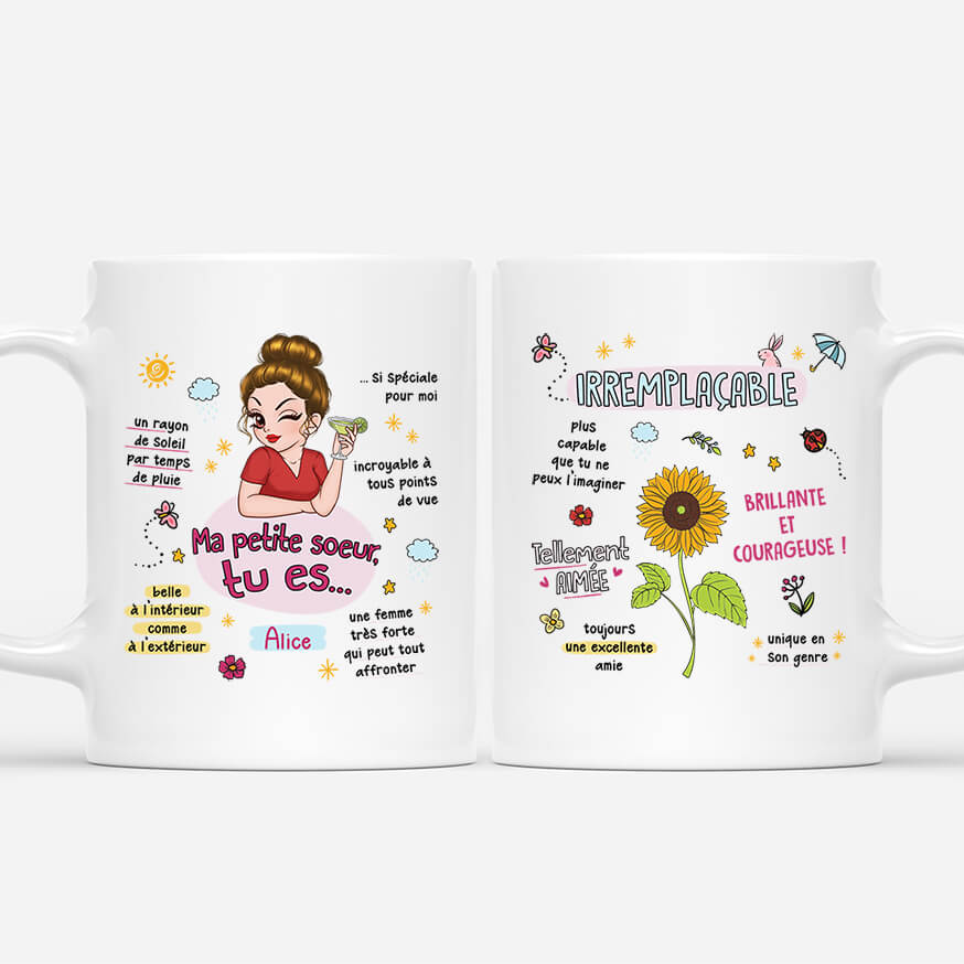 Mug Meilleure Amie Personnalisé | Ma Sœur Tu Es Irremplaçable