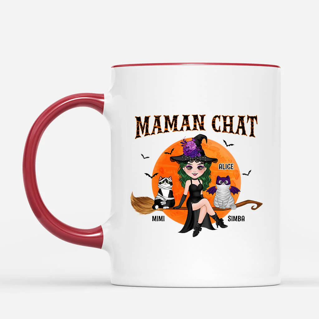Tasse Personnalisée Chat et Maître – Mug Maman Chat Sorcière - Image 2