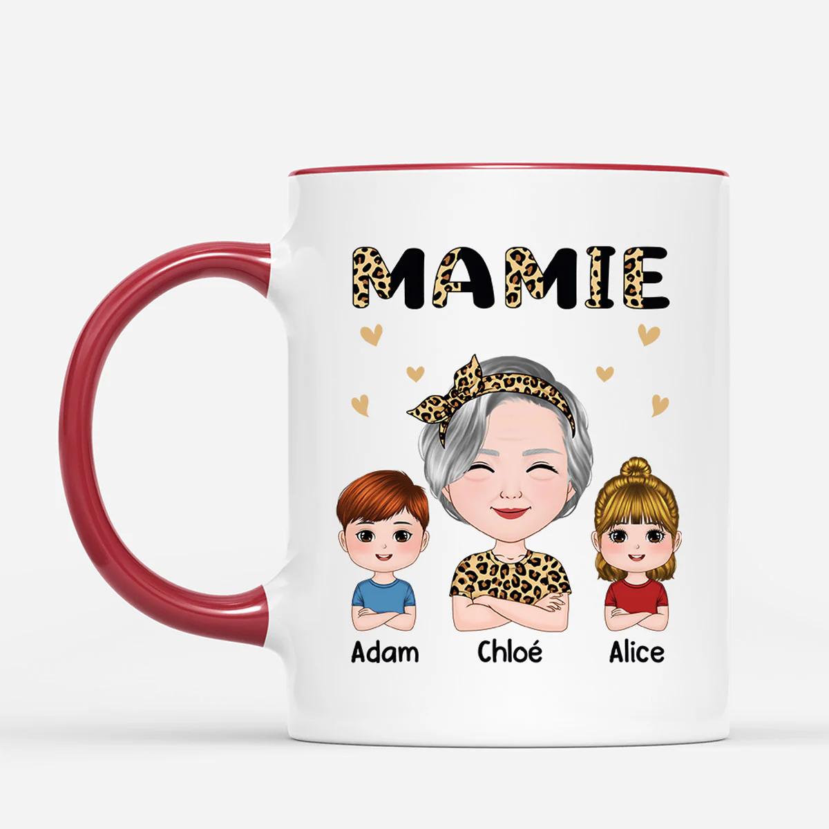 Mug Personnalisé Maman - Maman Chibi Léopard - Image 2