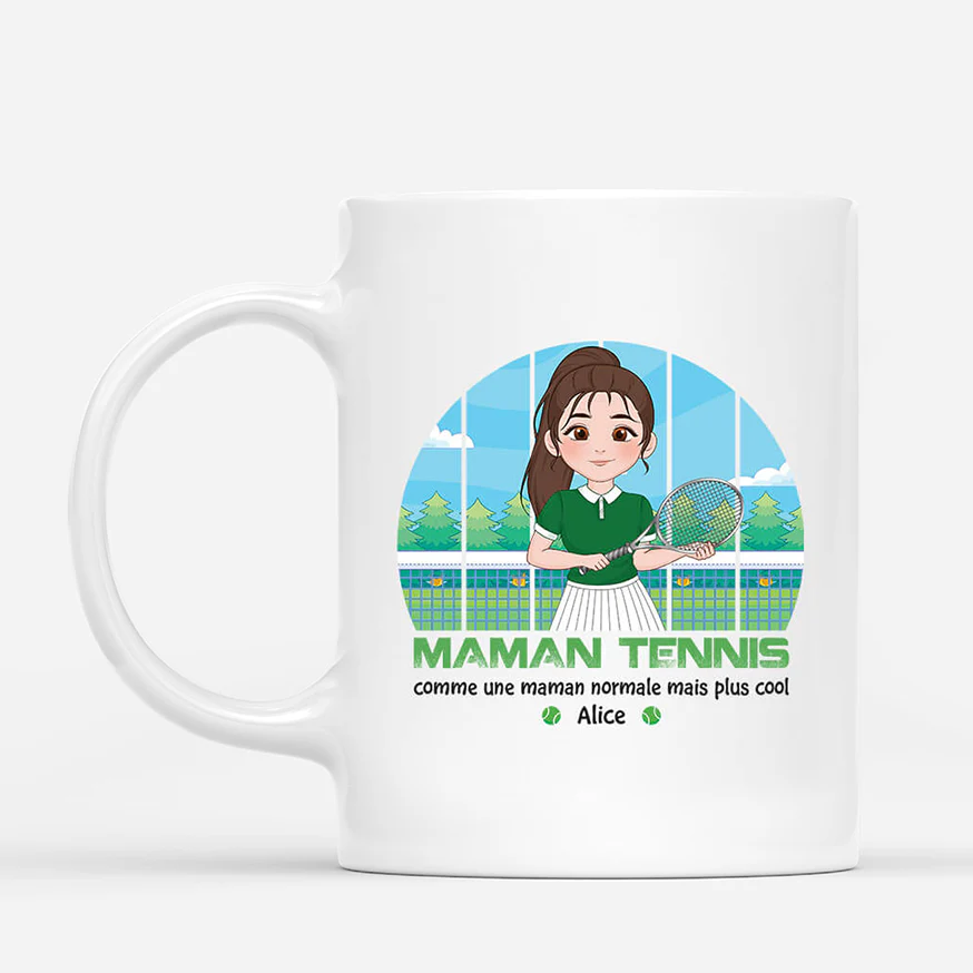 Mug Personnalisé Maman - Maman Tennis