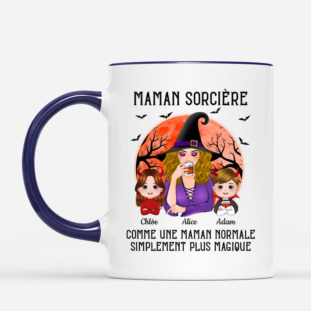 Mug Personnalisé Maman - Maman Sorcière Simplement Plus Magique - Image 2