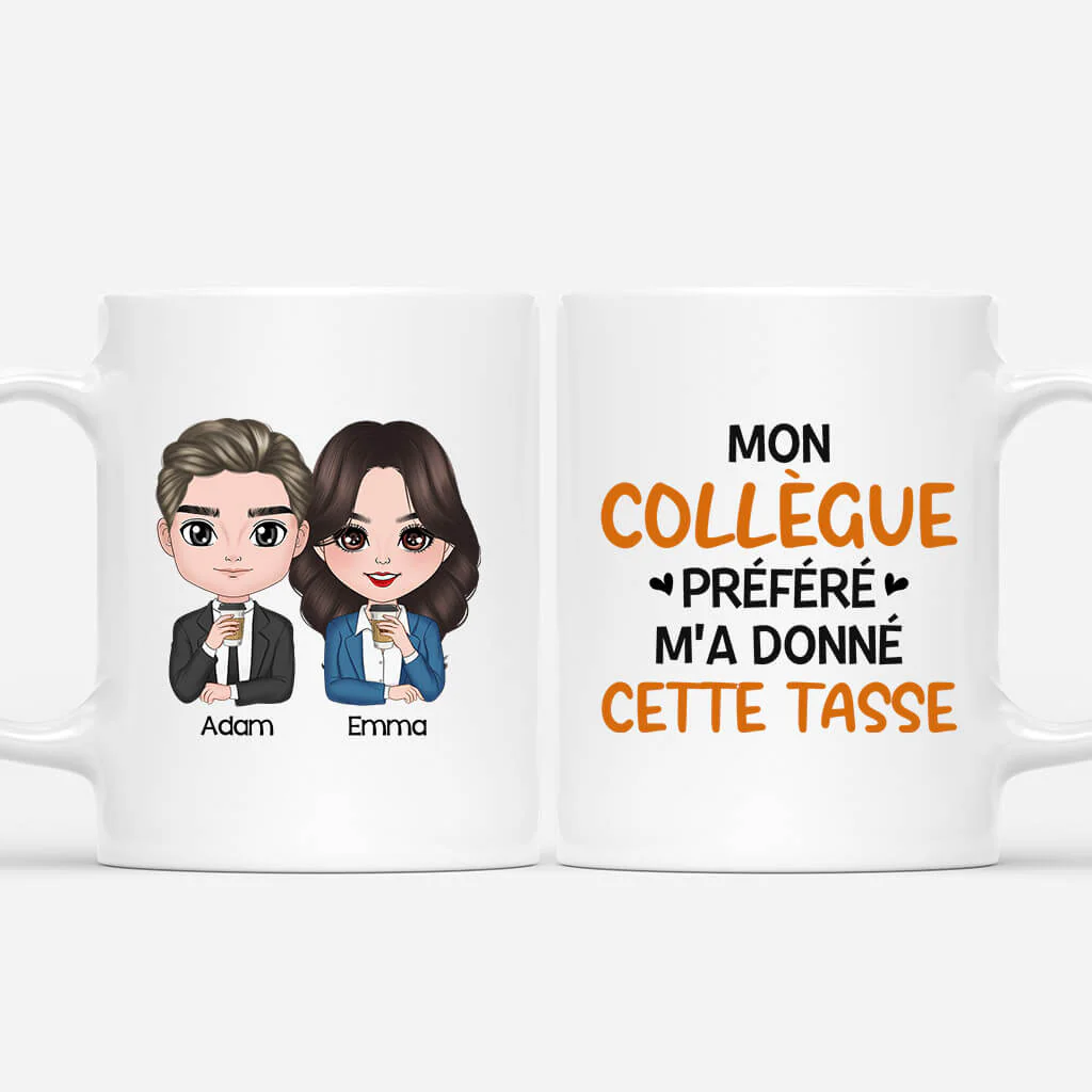 Tasse personnalisé collègue - Mon/Ma Collègue Préféré(e)