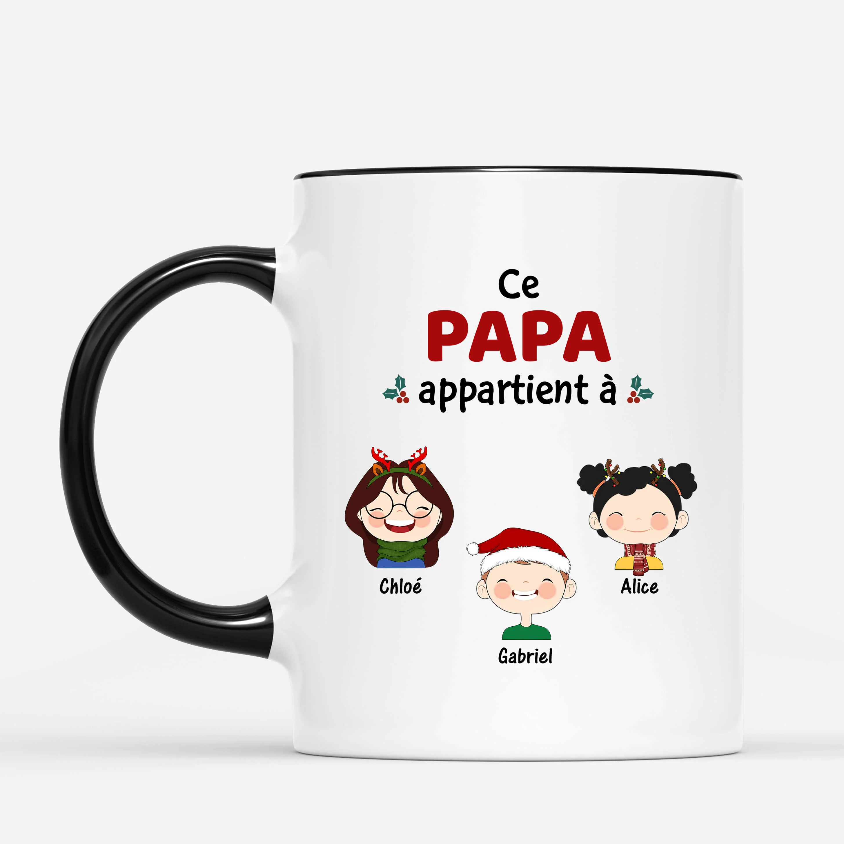 Mug "Ce Papa Appartient à" - Cadeau Noël Personnalisé - Image 2