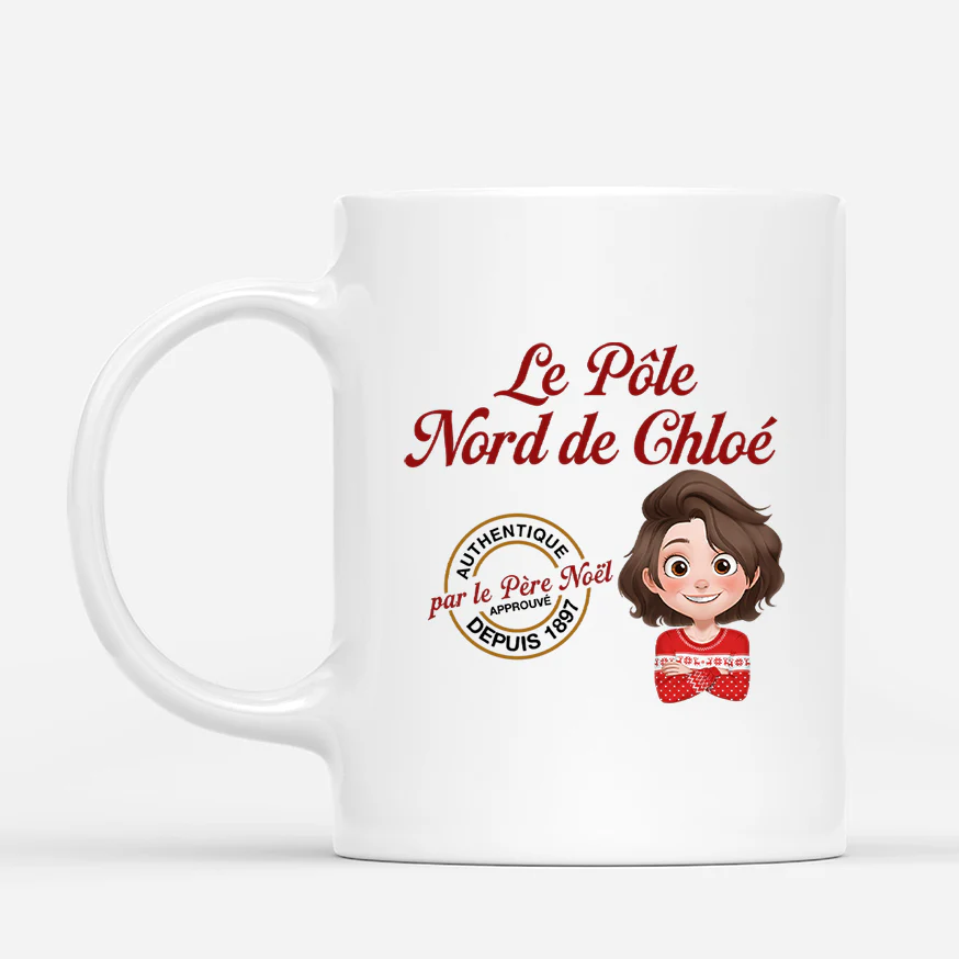 Mug Noël Personnalisé Pour Femme Et Homme - Le Pôle Nord
