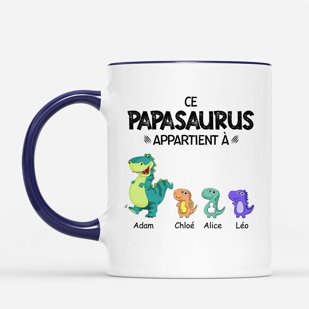 Tasse Personnalisée Papa – Ce Papasaurus Appartient À - Image 2