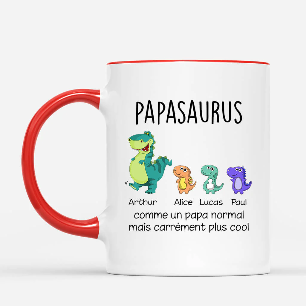 Mug Personnalisé Papa - Papysaurus/ Papasaurus Plus Magnifique