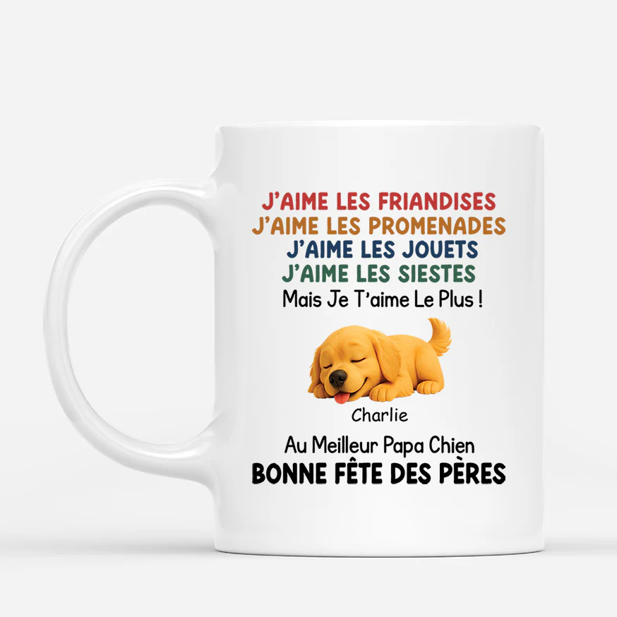Mug Chien Personnalisé Pour Papa – Au meilleur Papa Chien