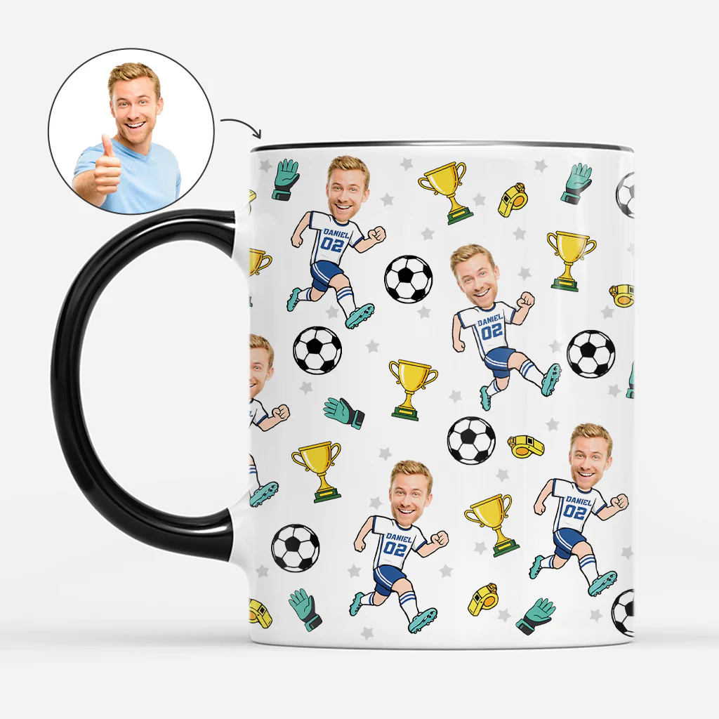 Mug Personnalisé Avec Photo - Cadeau Fan De Foot Homme/Femme/Enfant