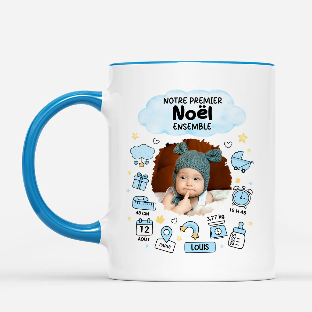 Mug Personnalisé Avec Photo - Notre Premier Noël Ensemble - Image 2