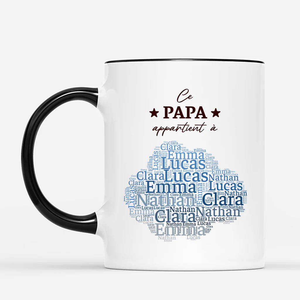 Mug Personnalisé Avec Prénom En Coeur - Ce Papa Cette Maman Appartient À - Image 2