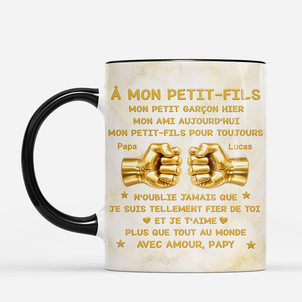 Mug Personnalisé Avec Prénom - Fier De Toi Cadeau Pour Fils Et Petit-fils - Image 2