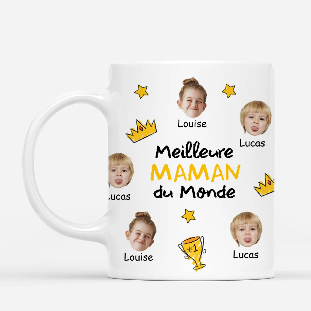 Mug Personnalisé Papa - Le Meilleur Papa Avec Visage - Image 2