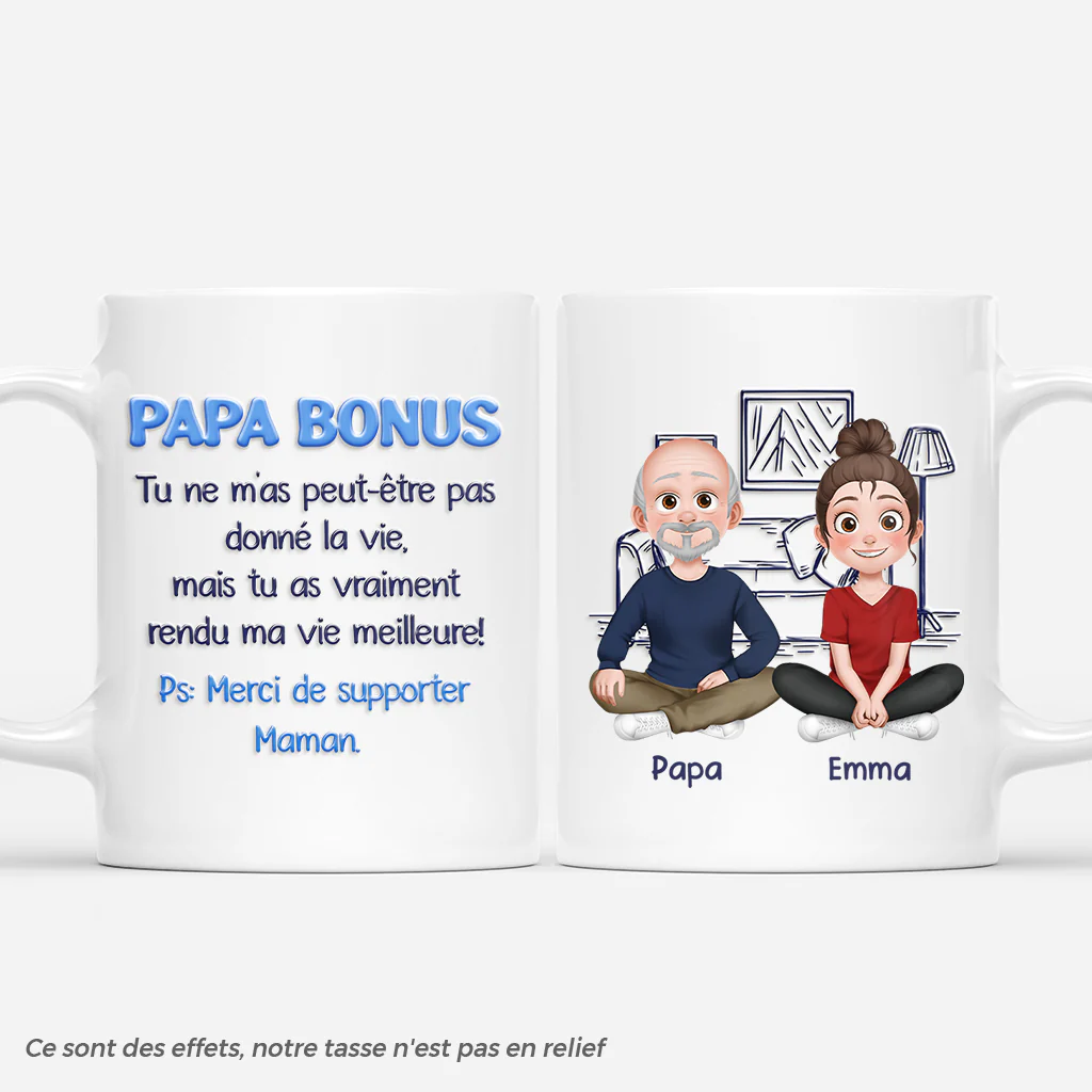 Mug Personnalisé Beau Père - Rendre Ma Vie Meilleure Cadeau Belle Mère Et Beau Père