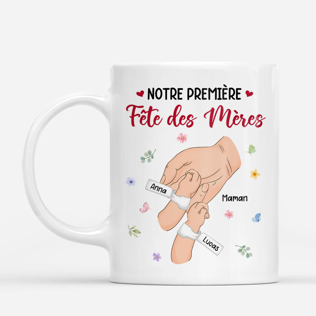 Mug Personnalisé Cadeau Maman Papa - Notre Première Fête Des Mères