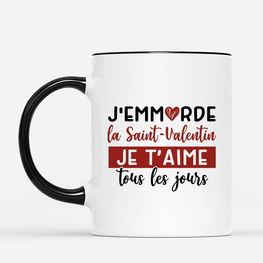Mug Personnalisé Saint-Valentin Coquin - Je T'aime Tous Les Jours - Image 2