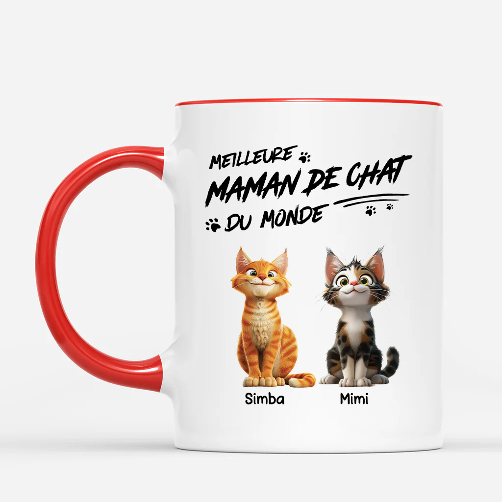 Mug personnalisé avec chat – Meilleur papa de chat - Image 2