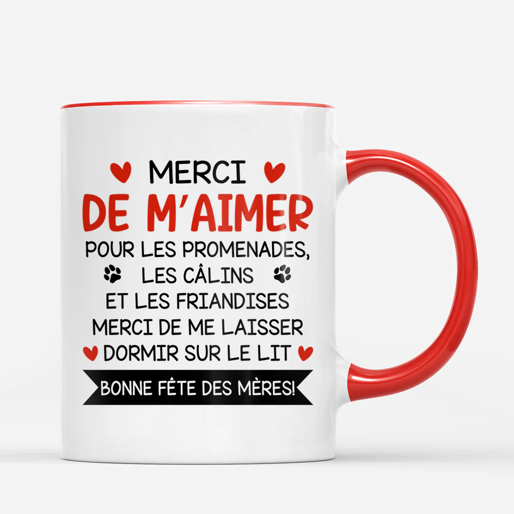 Mug Personnalisé Chien - Bonne Fête Des Mères À La Meilleure Maman Chien - Image 3