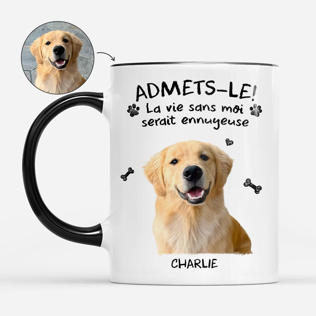 Mug Personnalisé Chien Chat Avec Photo - Fête Des Pères Avec Chien