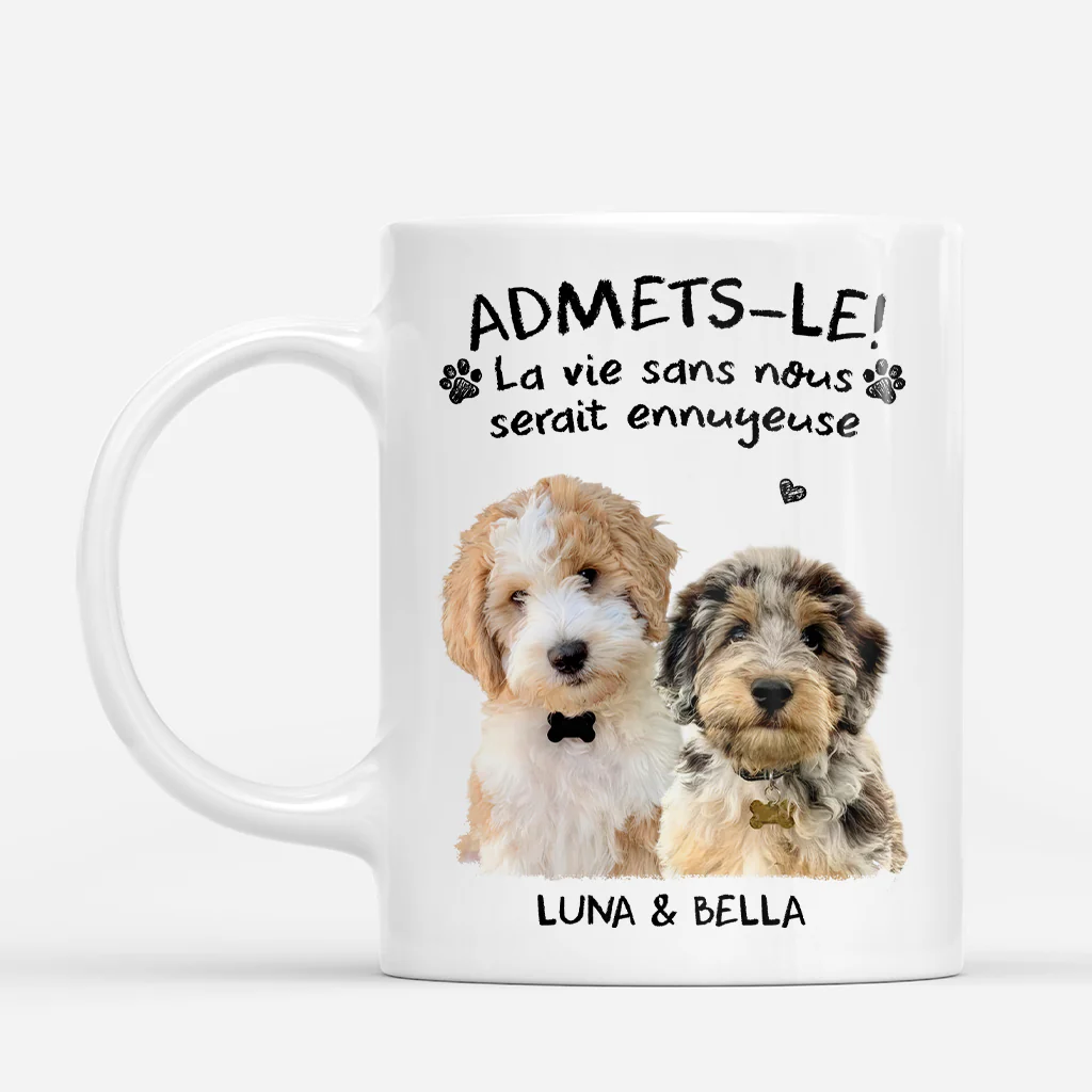 Mug Personnalisé Chien Chat Avec Photo - Fête Des Pères Avec Chien - Image 2