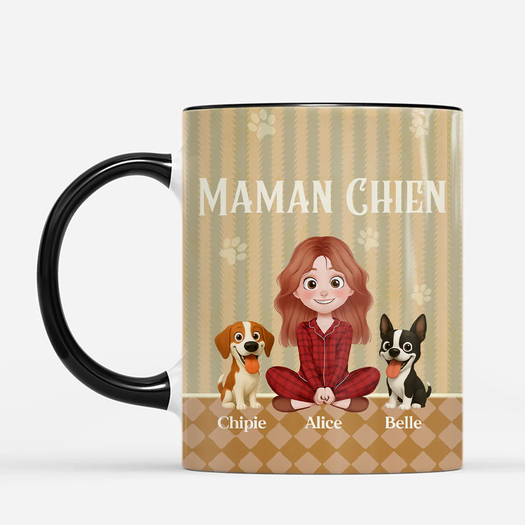 Tasse Personnalisée Chien - Papa/Maman Chien Pastel - Image 2