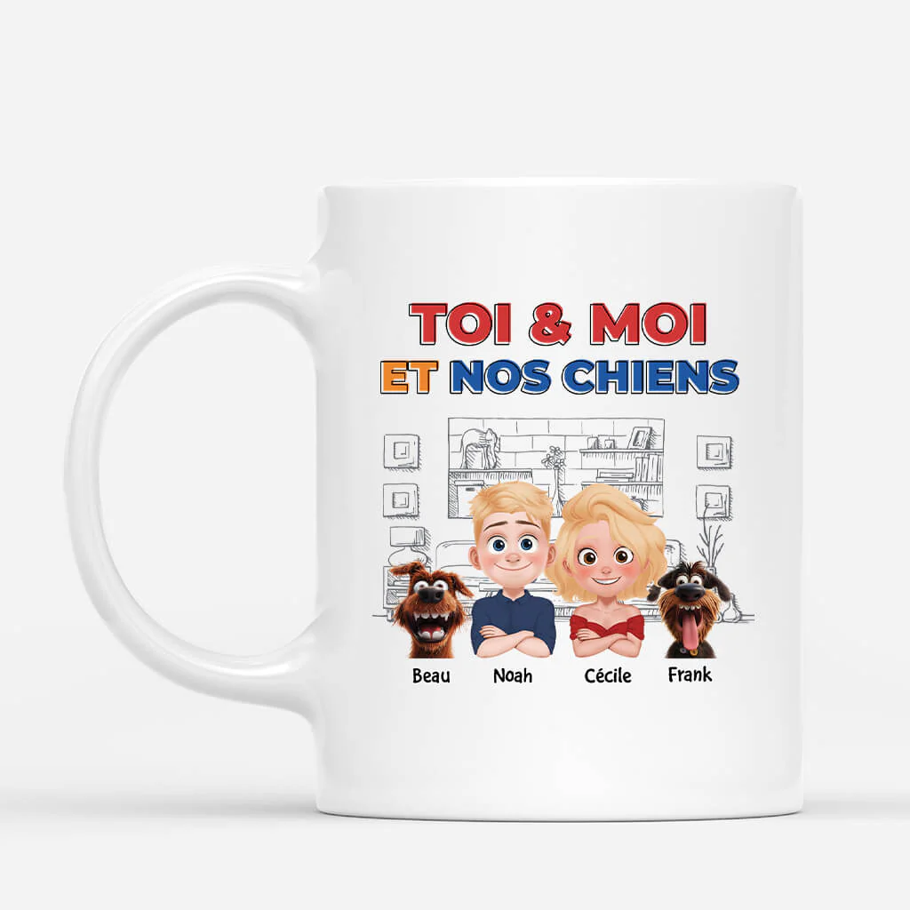 Mug Personnalisé Chien Couple – Toi Et Moi Et Nos Chiens