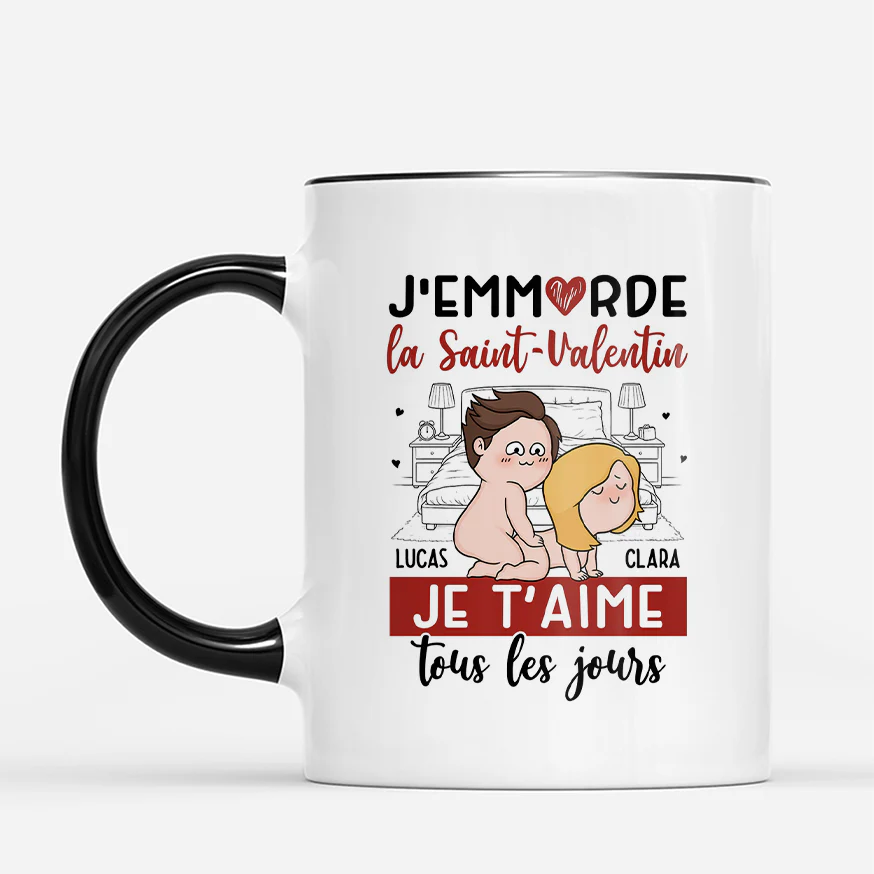 Mug Personnalisé Couple Saint Valentin - Je T'aime Tous Les Jours - Image 2
