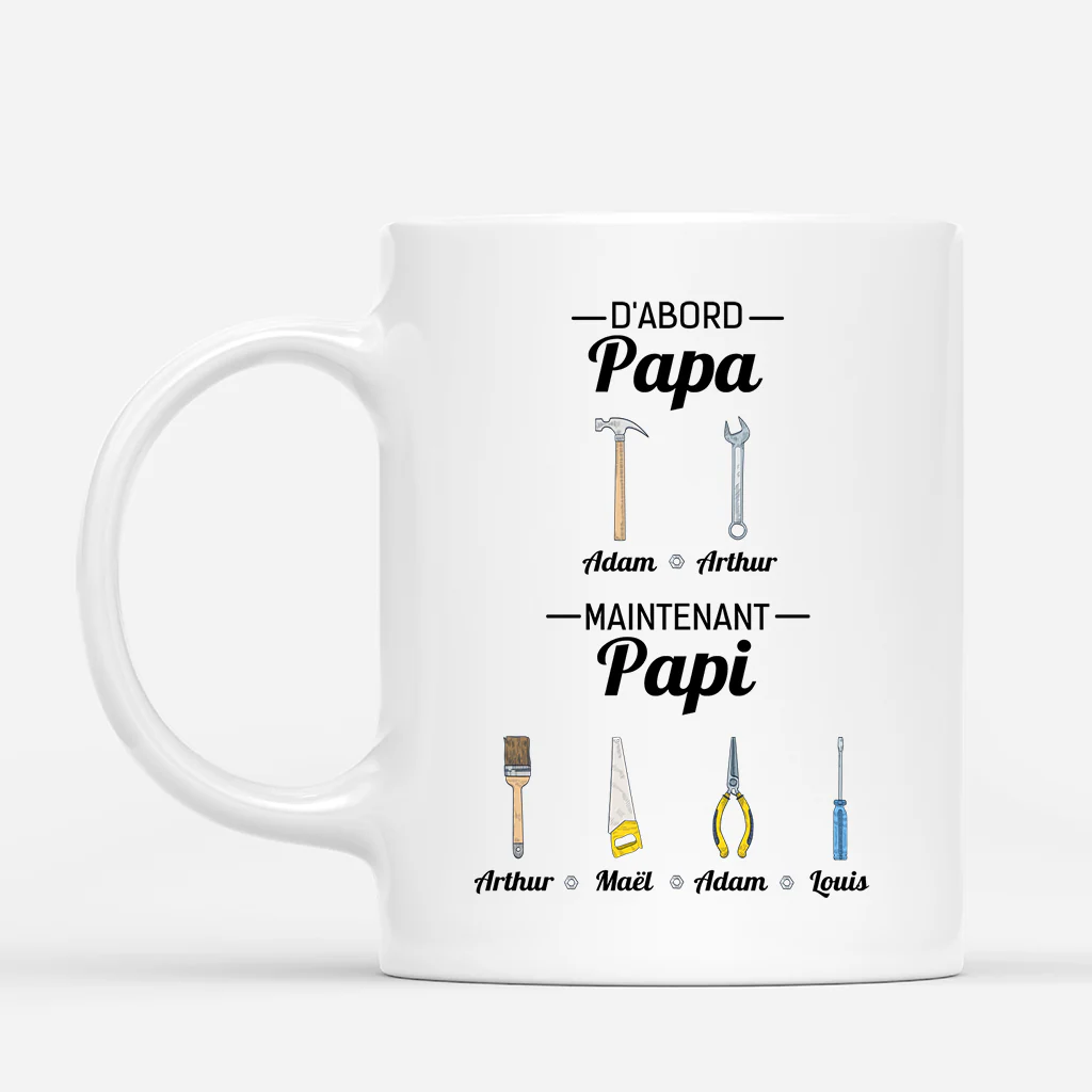 Mug Personnalisé - D'abord Papa Maintenant Papy