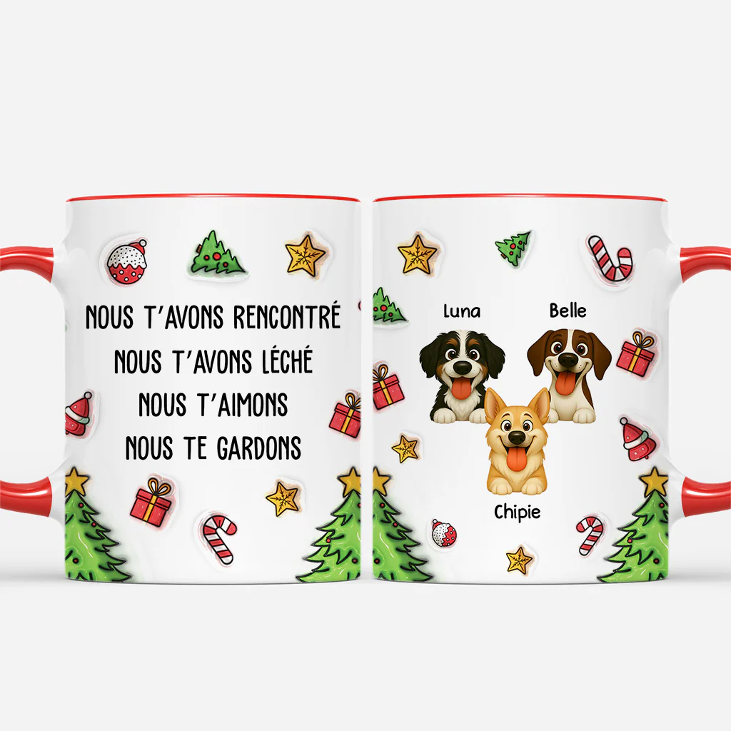 Tasse Personnalisée avec Chien de Noël - Mon Chien M'aime - Image 2