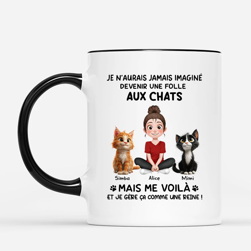 Mug Personnalisé - Devenir Un Fou Aux Chats - Image 2