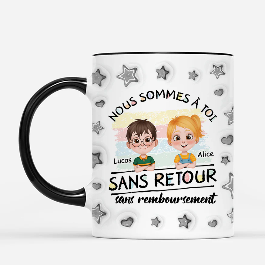 [Effet d'Impression 3D] Mug Personnalisé Papa - Aucun Retour Ni Remboursement - Image 2