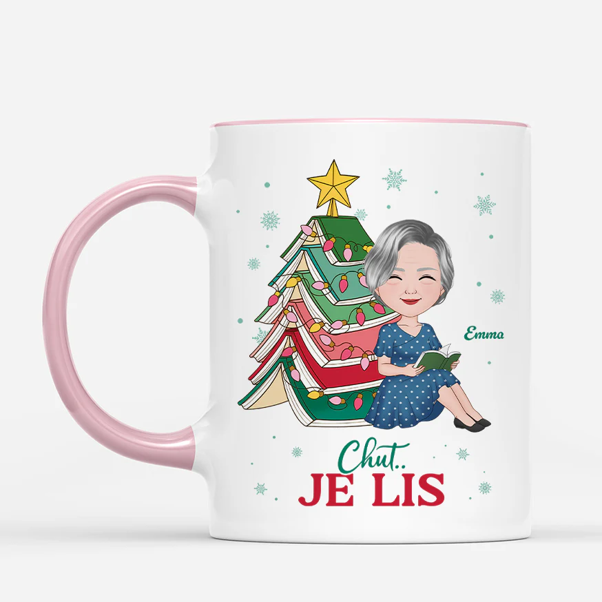 Tasse Personnalisée Noel | Femme Amoureuse Des Livres Déjà Prise - Image 2