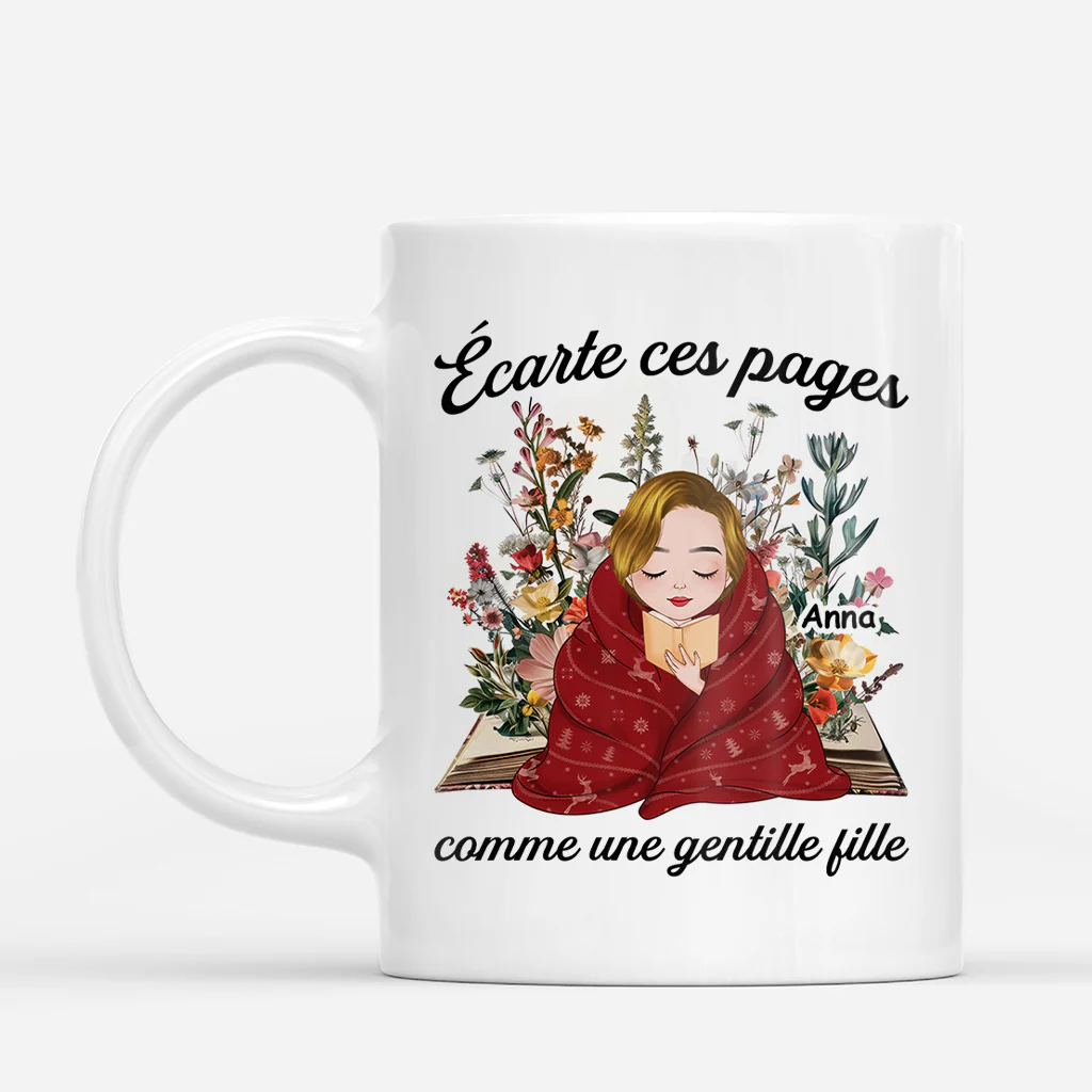 Mug Personnalisé Femme Amoureuse Des Livres - Ouvre Ces Pages